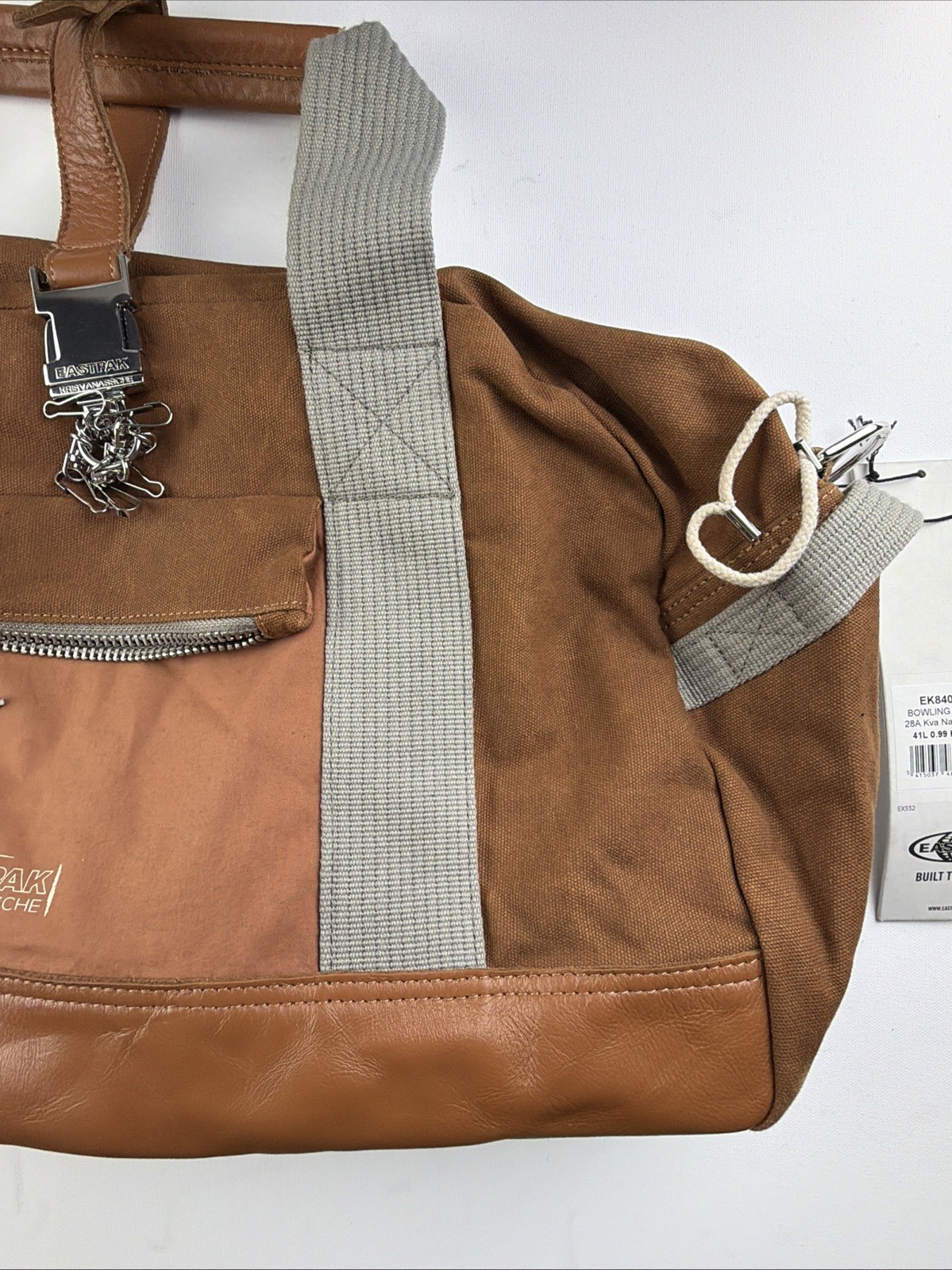Vintage Kris Van Assche Canvas Leather Duffle / Bowling Bag Travel USA