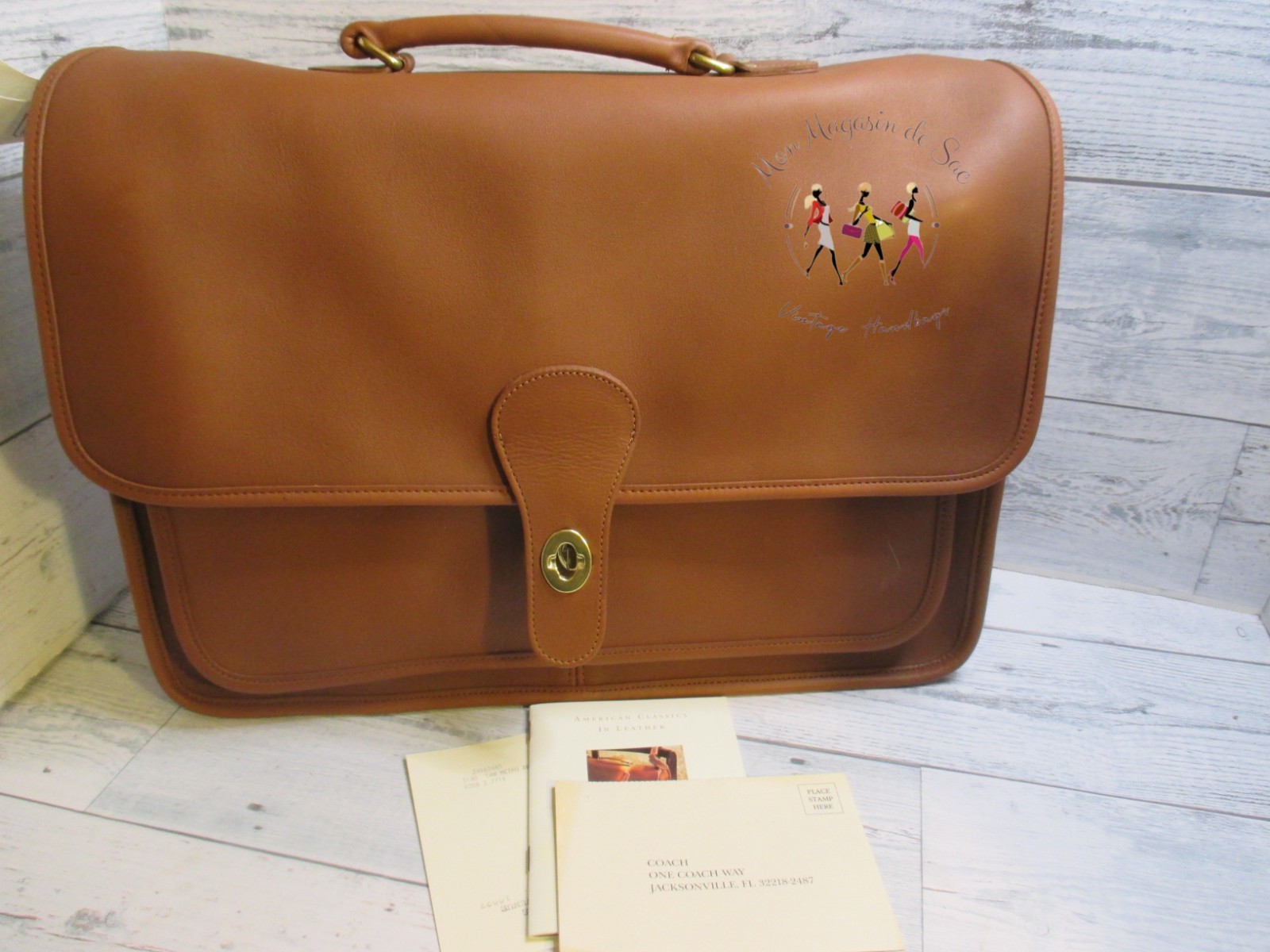 COACH Vintage British Tan Metropolitan Messenger Bag New w/Tags In-Box, Mint