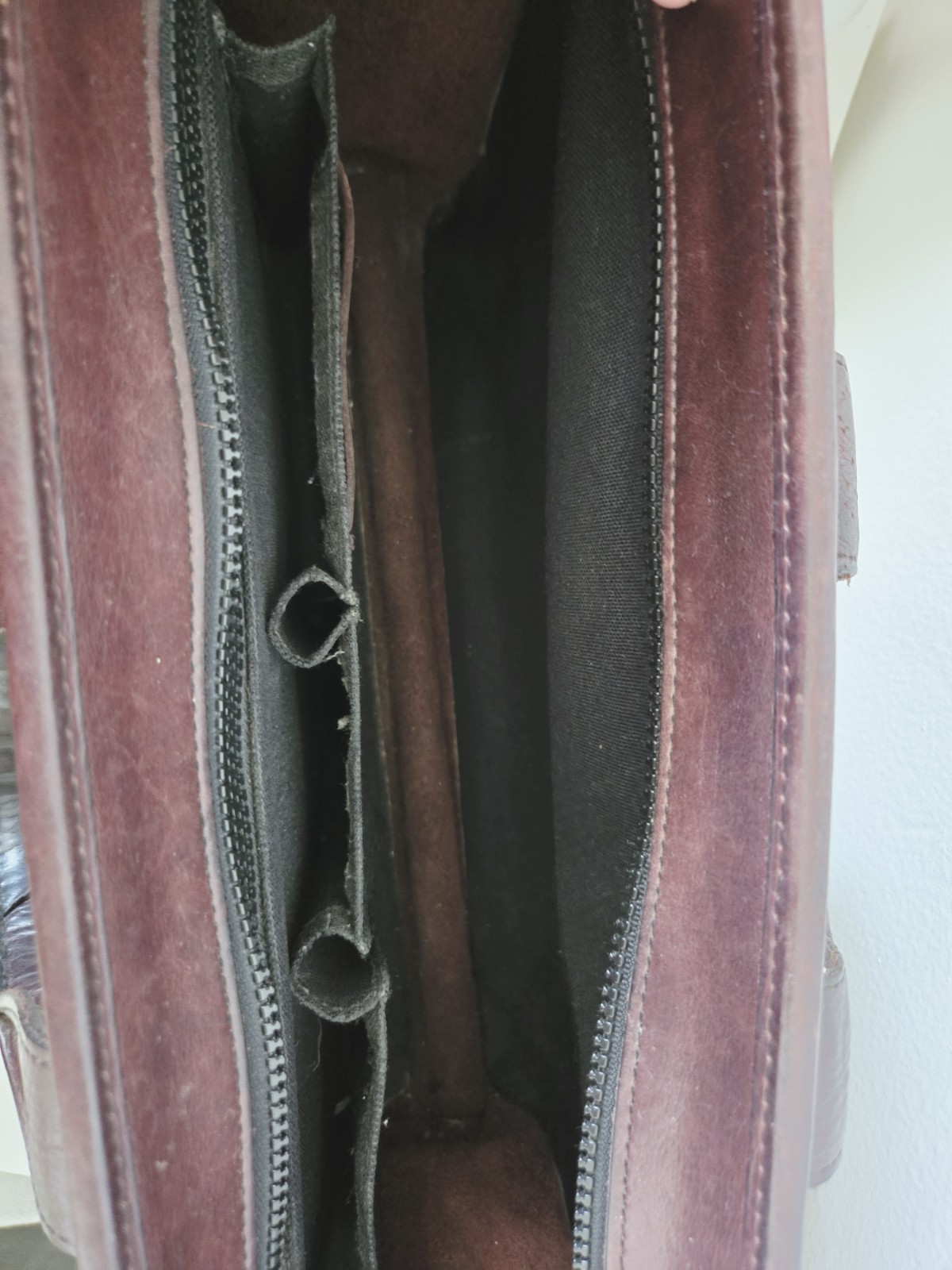 Vintage Jack Georges Messenger Bag Briefcase Leather Burgundy USA