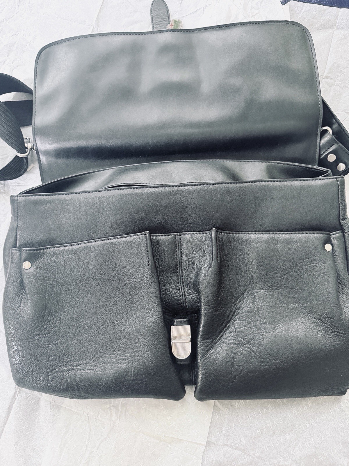 Clarks Genuine Leather Professional Satchel – Classic Black Business Work Bag