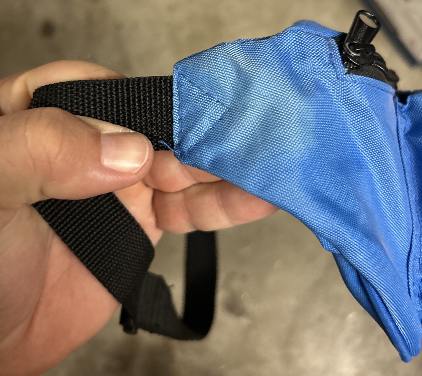 Vtg EastSport Fanny Pack Waist Hip Belt Blue 1 Small Faded Flaw See Picture