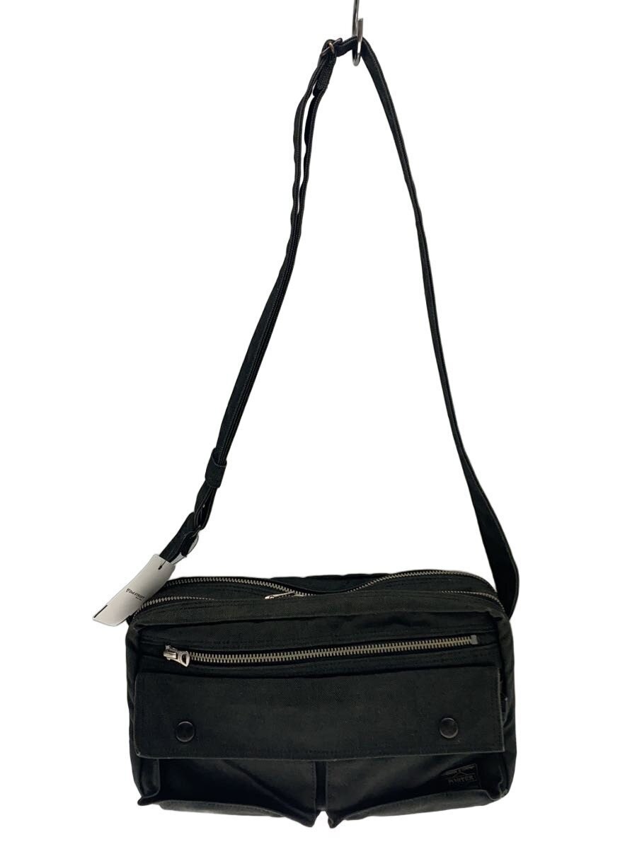 PORTER SMOKY Shoulder Bag Black Solid Design 30cm Width 18cm Height 5cm Depth