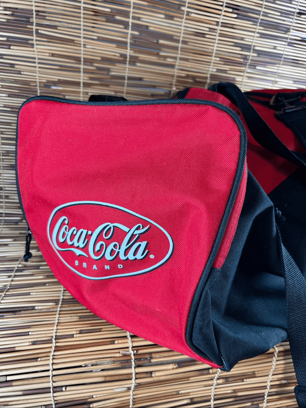 Coca-Cola Duffle Bag Large with Strap Marks as shown
