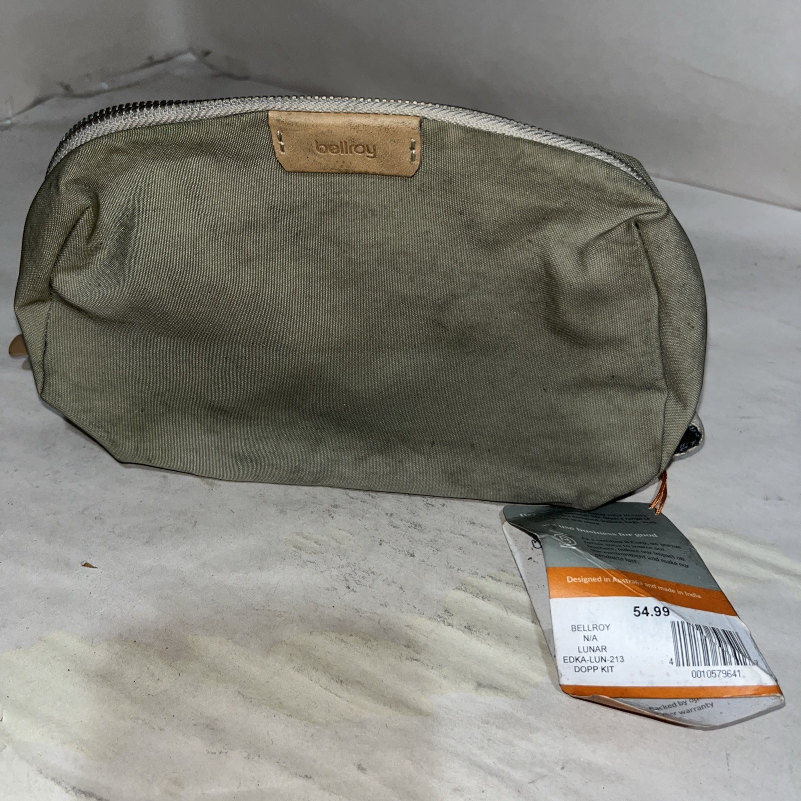 Bellroy Khaki Dopp Kit With Defects