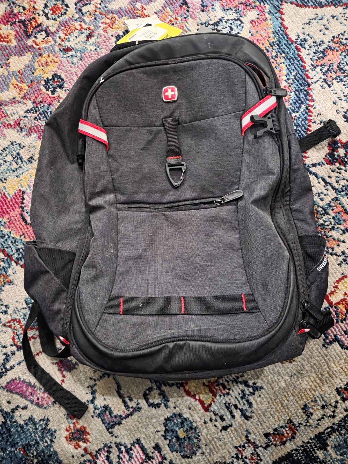 SwissGear 20″ Laptop Backpack Gray Black Travel School Book Bag NWT