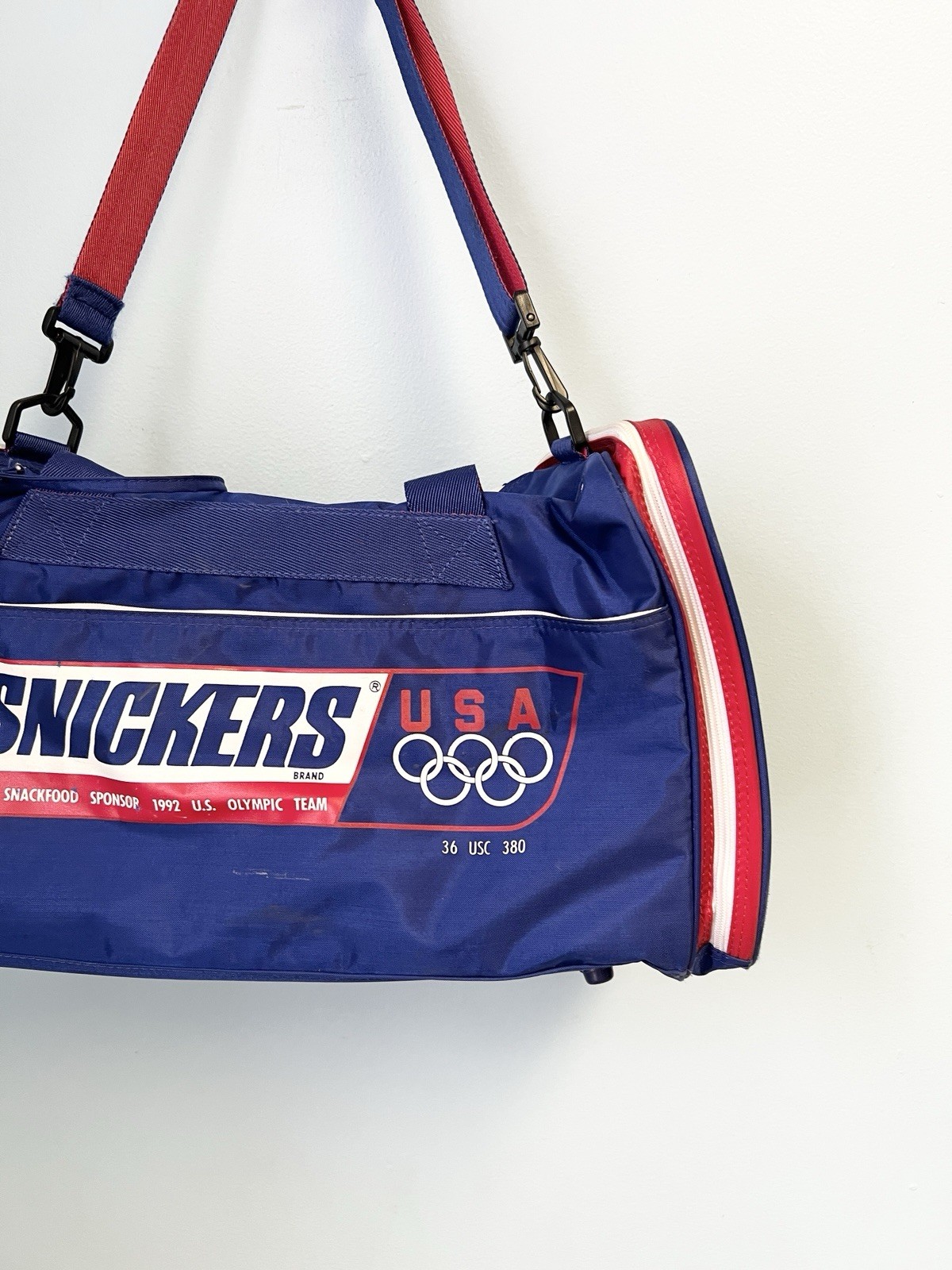 Vintage 1992 Adidas Snickers USA Olympic Team Duffle Bag Barcelona Olympics Gym