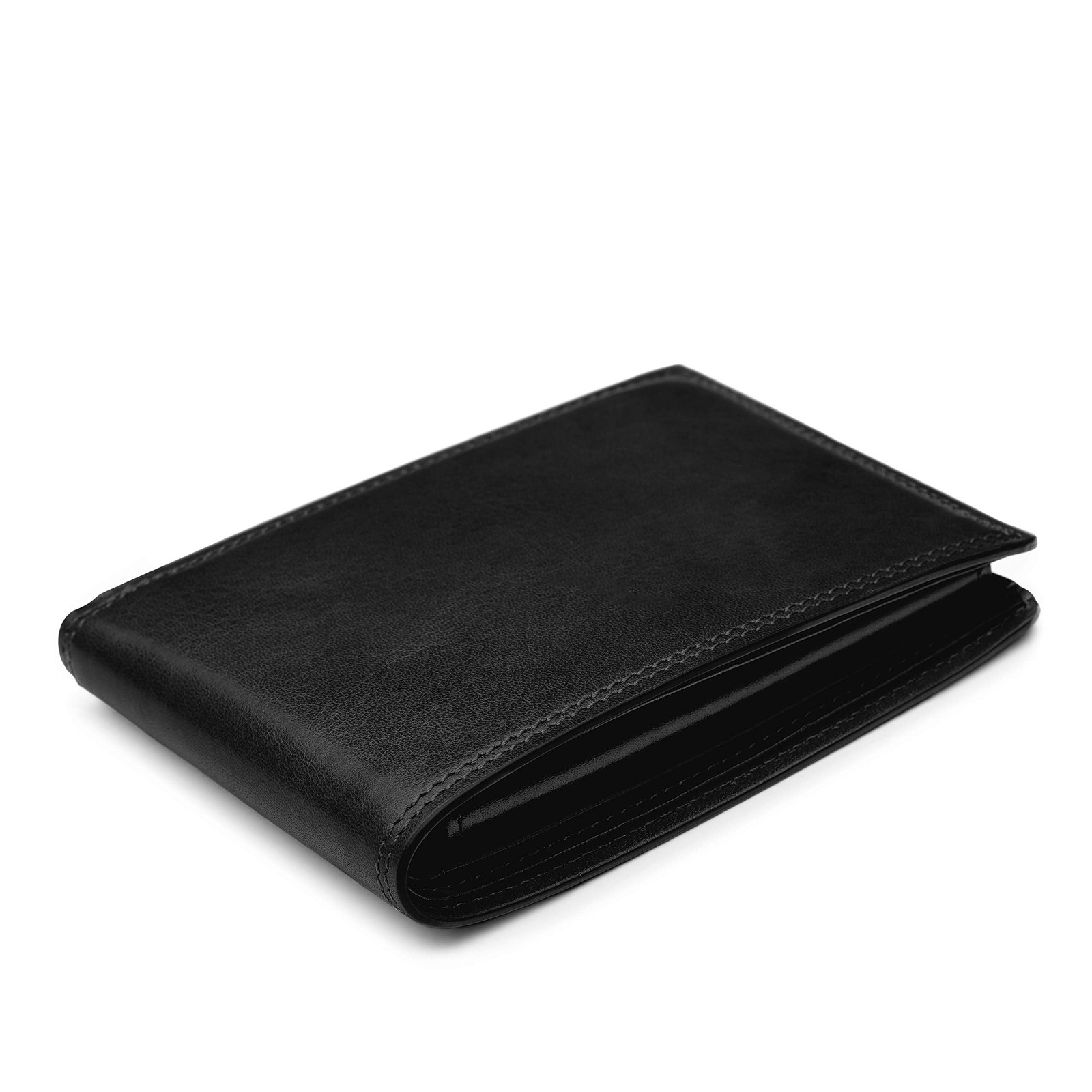Bosca Men’s Wallet, Dolce Leather Credit Wallet with I.D. Passcase Black U5