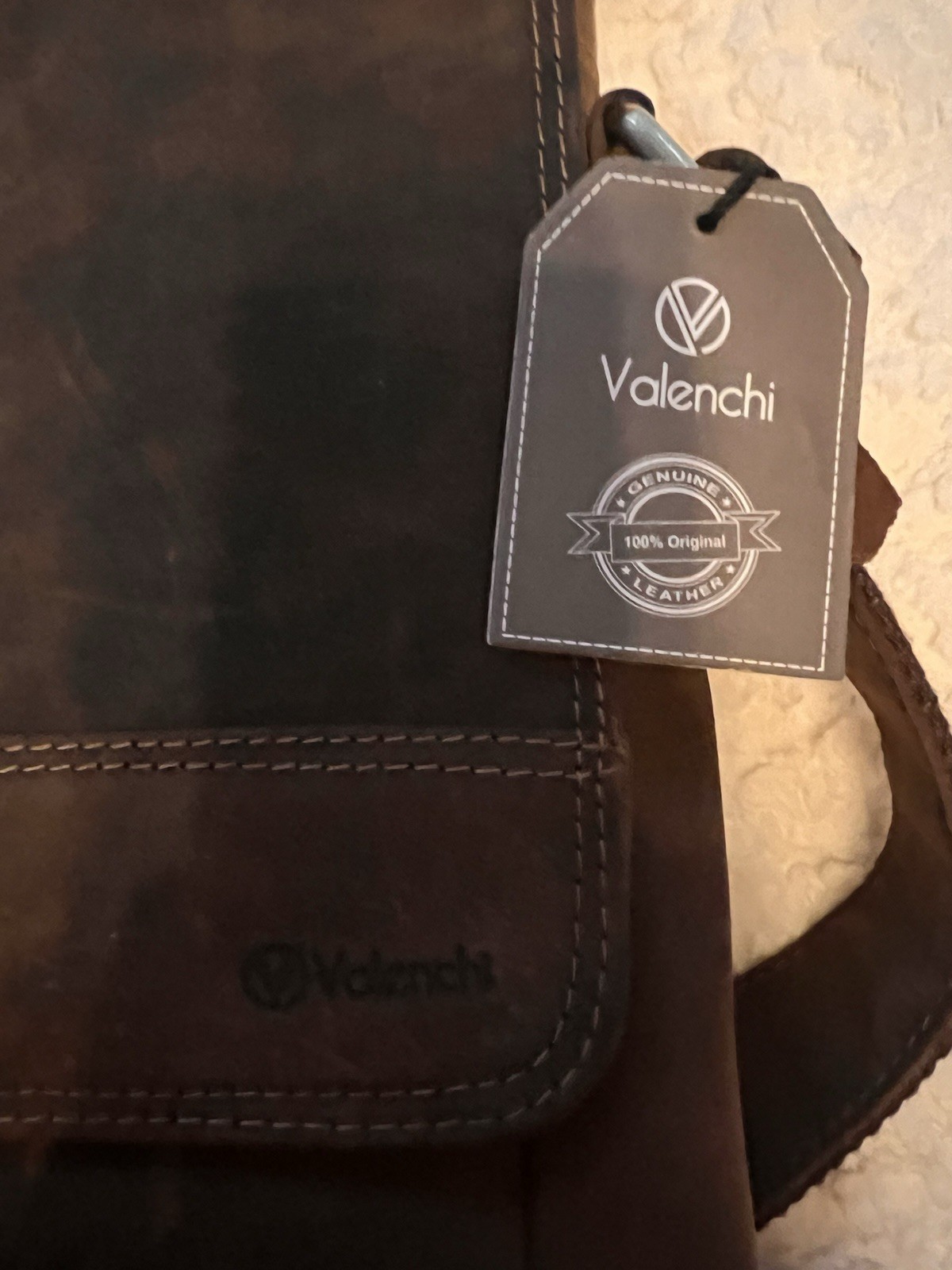 Valenchi Brown Messenger Bag for Men Magnetic Zip Adjustable Strap Inner Pockets