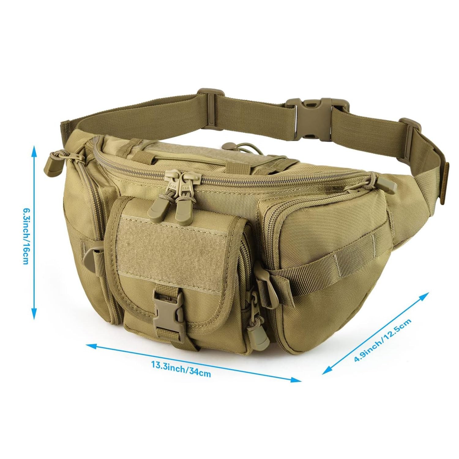 Tactical Waist Pack Military Fanny Pack for Men Outdoor Army Waist Bag Large …