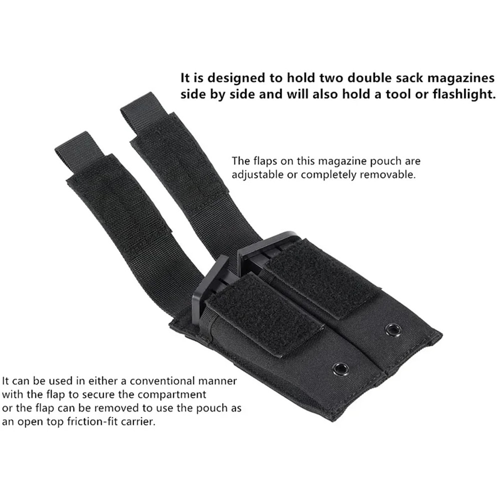 Outdoor Military Tactical Molle Double Magazine Nylon Pistol Mag Bag Holder Tool