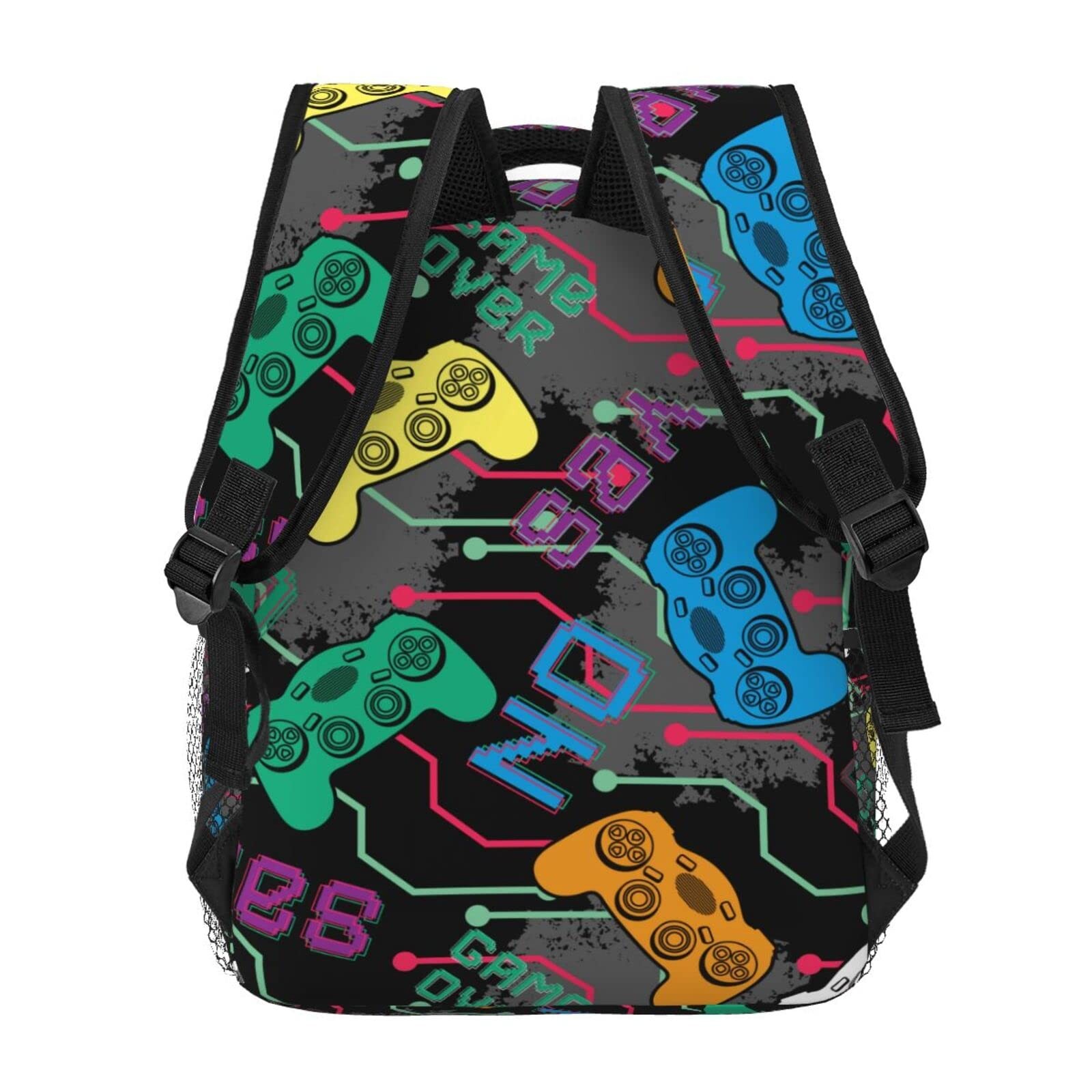 Colorful Game Joysticks Backpack School Bag Gamer Gamepad Laptop Travel Pockets
