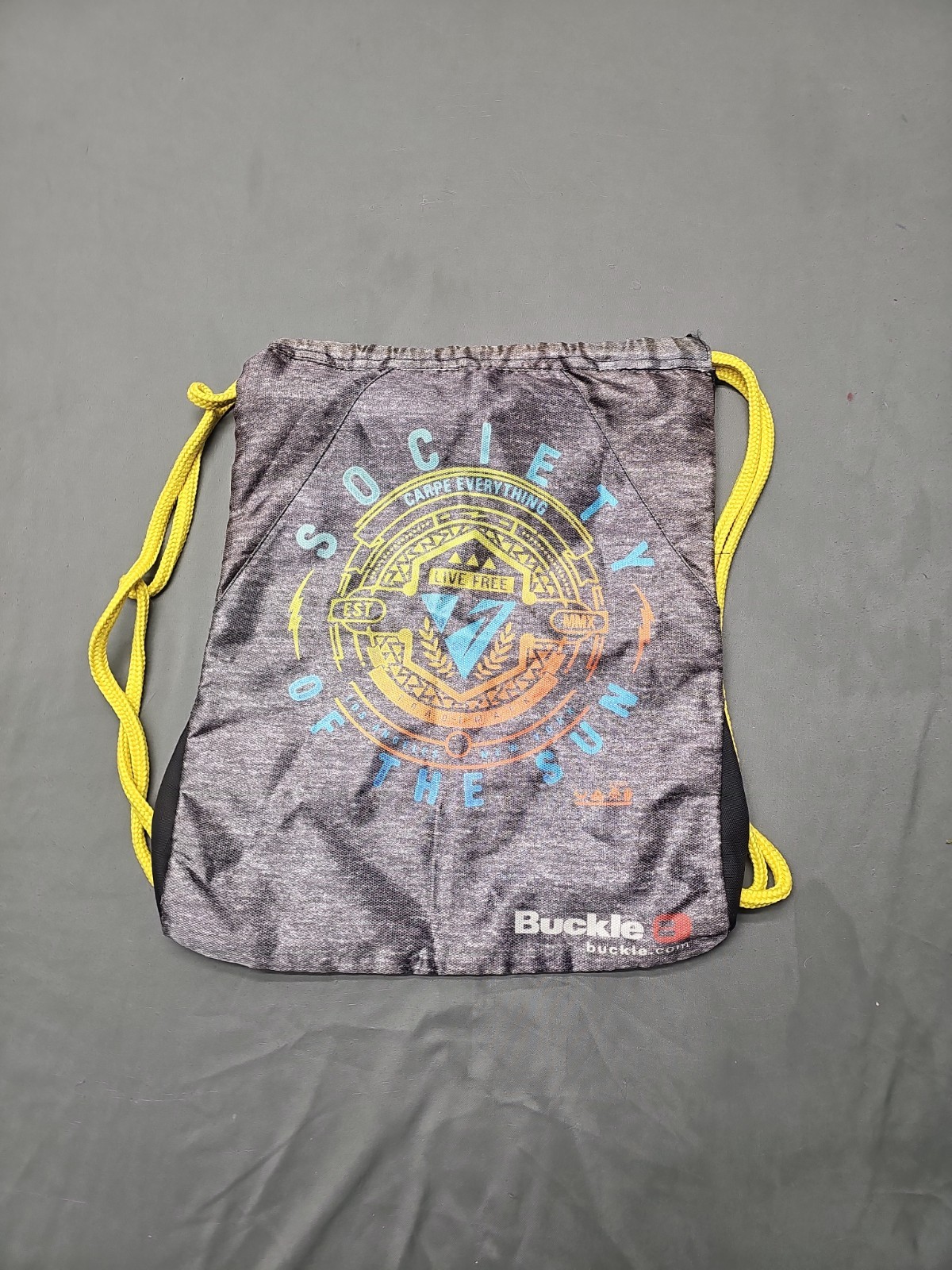 Buckle Drawstring Backpack “Society Of The Sun”