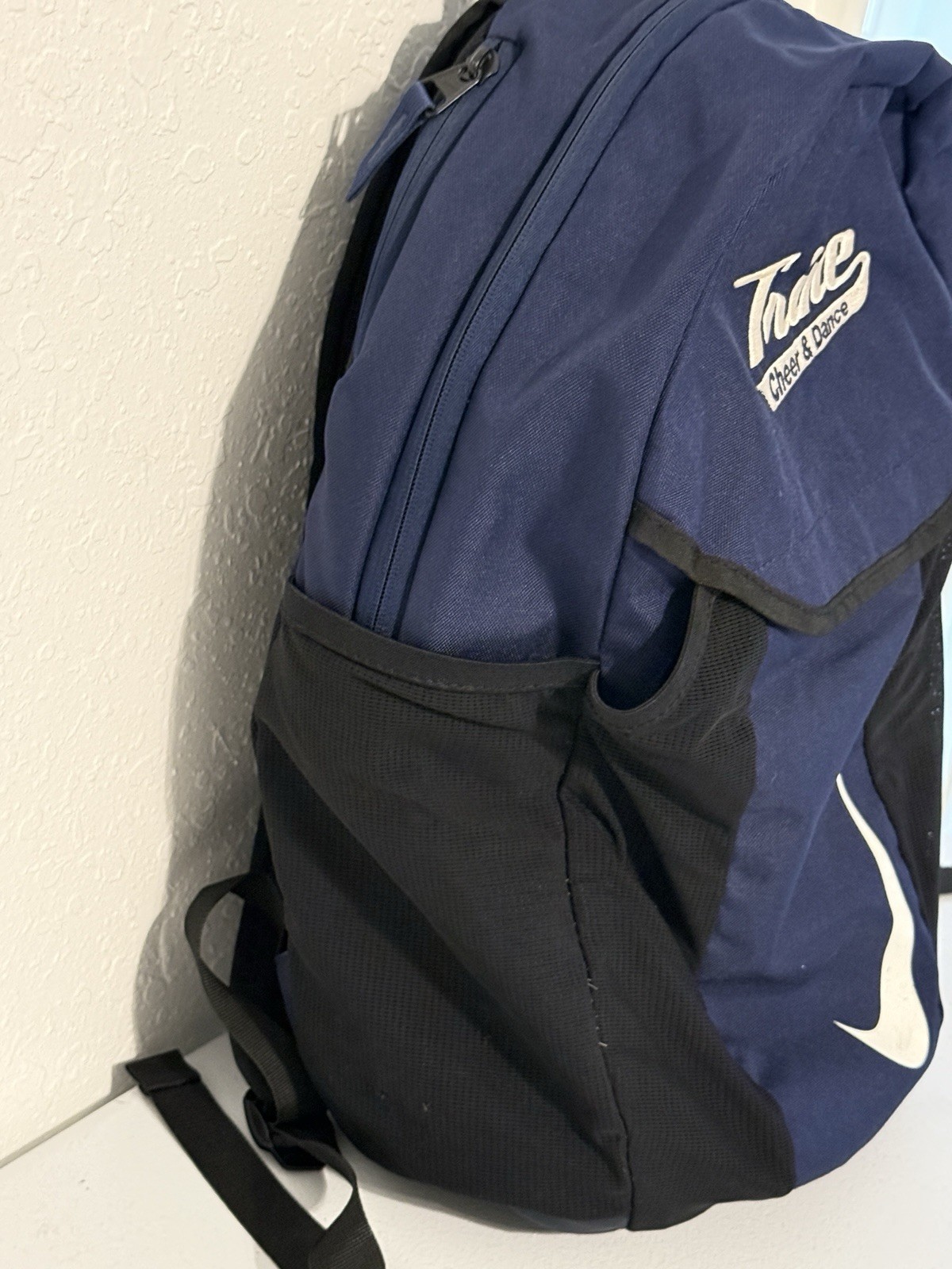 Nike Academy Team Excelsior Navy Blue Blk Backpack Sports Vented Bottle Pockets