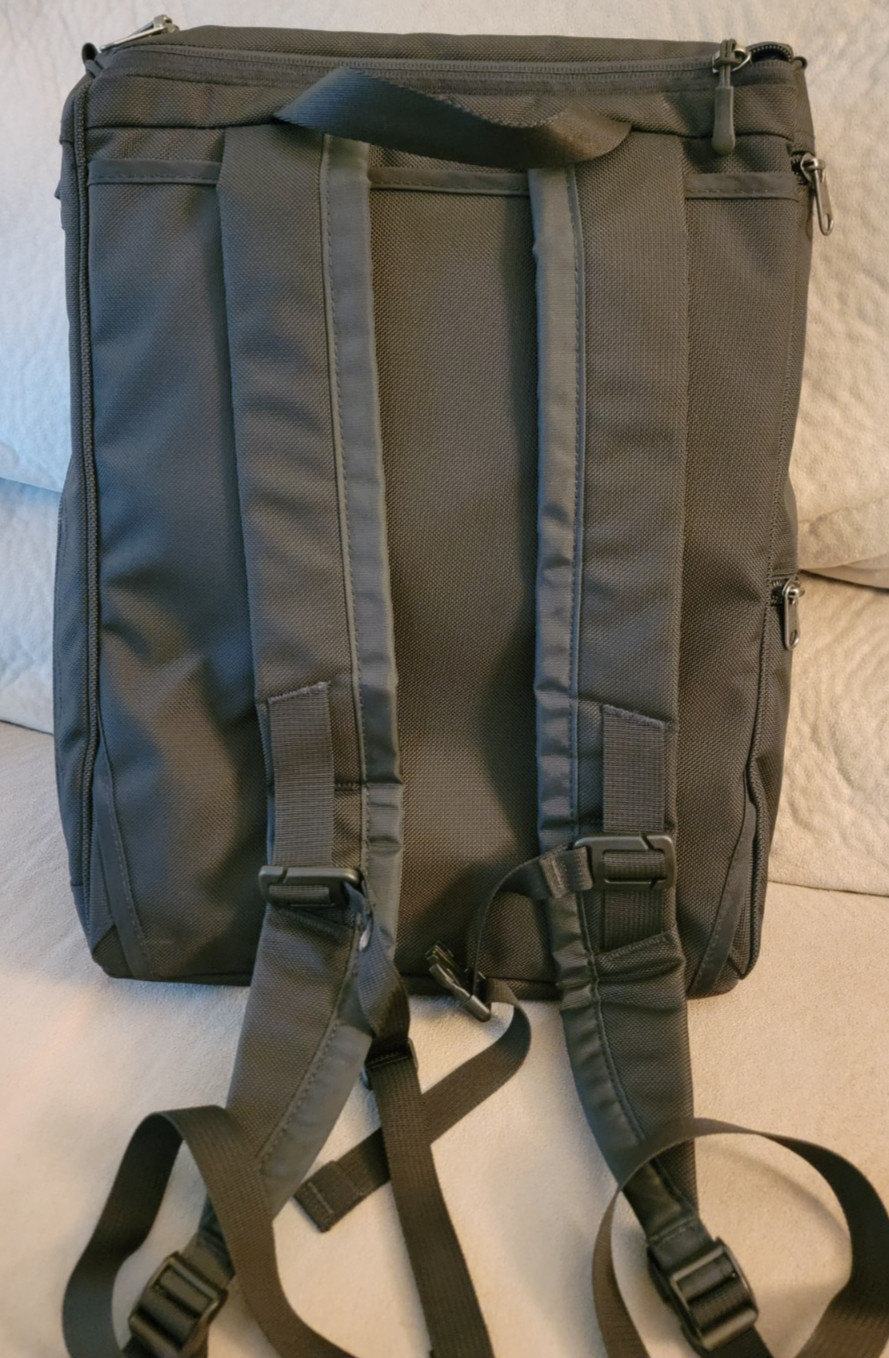 TOM BIHN Cambiata, 21L Daypack, Black Ballistic Colorway, Good for Travel & EDC
