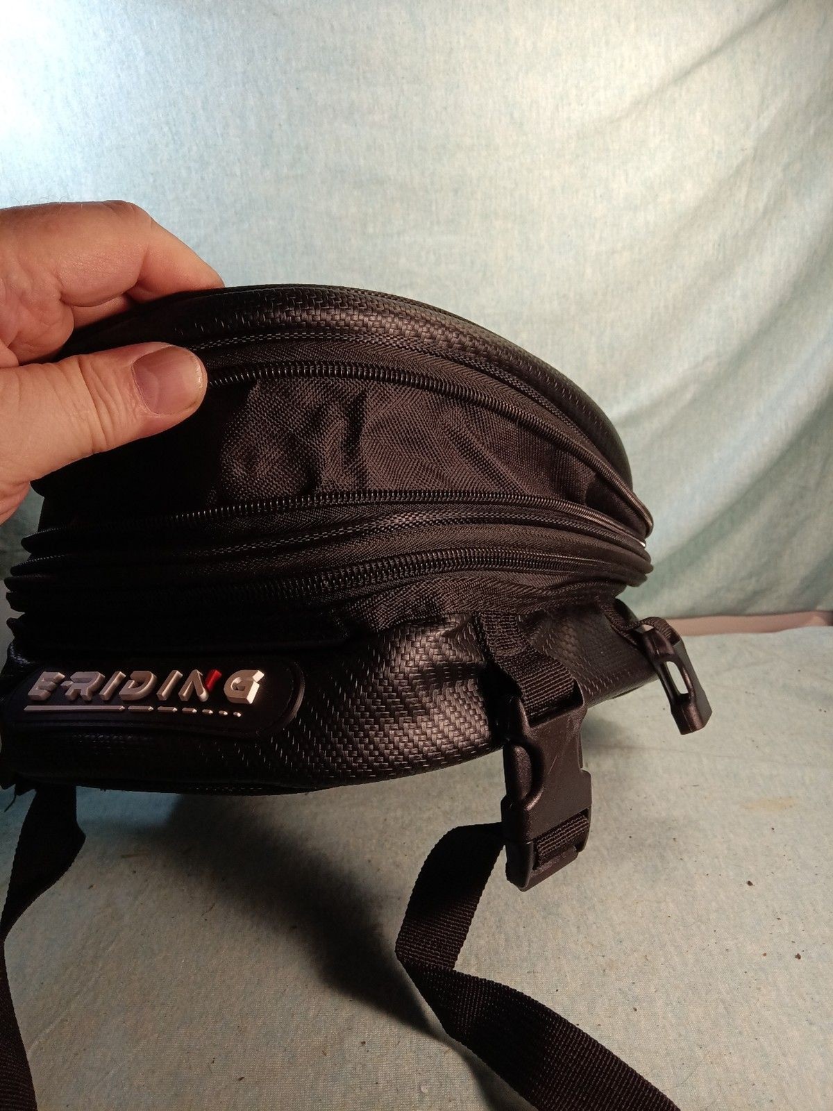 Motorcycle Tail Bag, 12L-15L Expandable Waterproof Motorbike Rear Seat Luggage