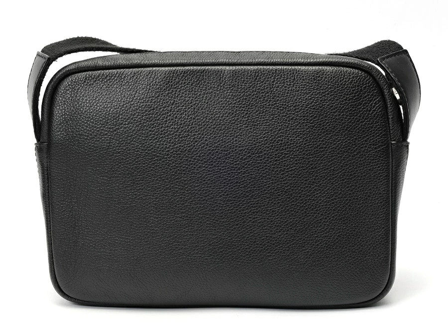 LOEWE Military Messenger Bag Shoulder Leather Black