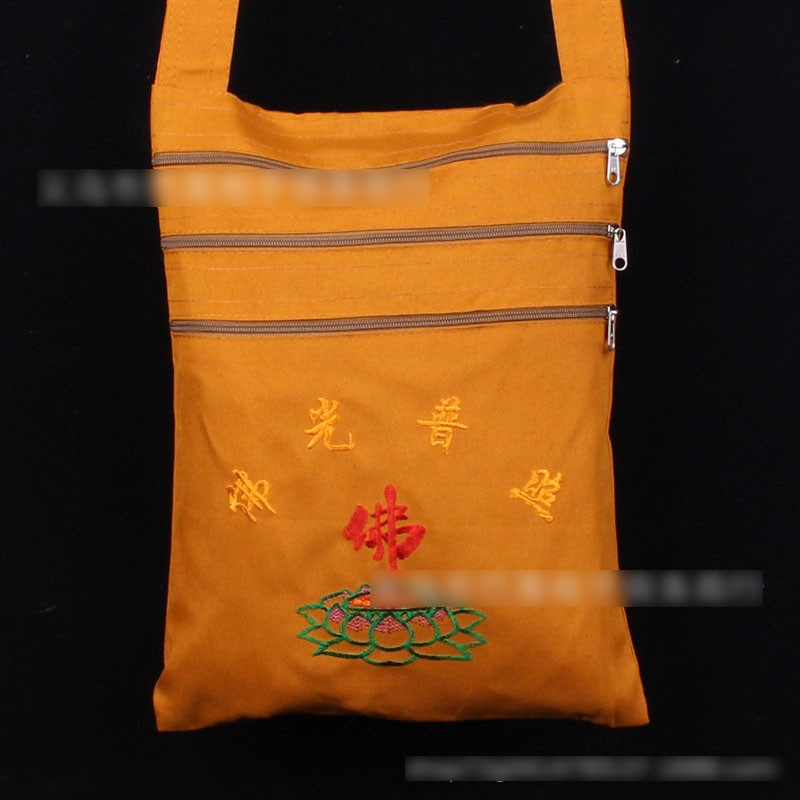 Buddhist Buddha Monk Bags Embroidery Shaolin Temple Kung Fu shoulder Bag Unisex
