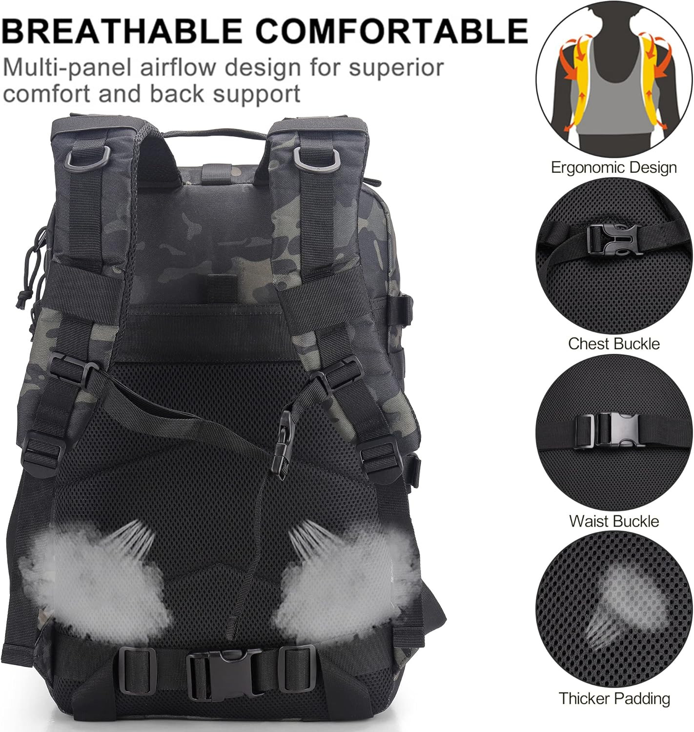 Motorcycle Helmet Backpack Bag for Men with Hard Hat Carrier/Storage, Riding Bac