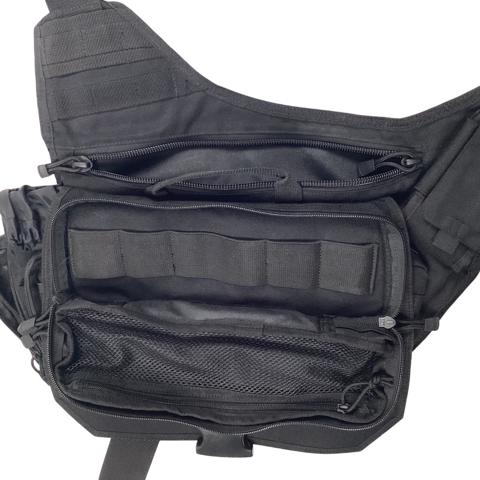 Rapdom Tactical Gear T311 Black Messenger Bag MOLLE Shoulder Utility EDC Pack
