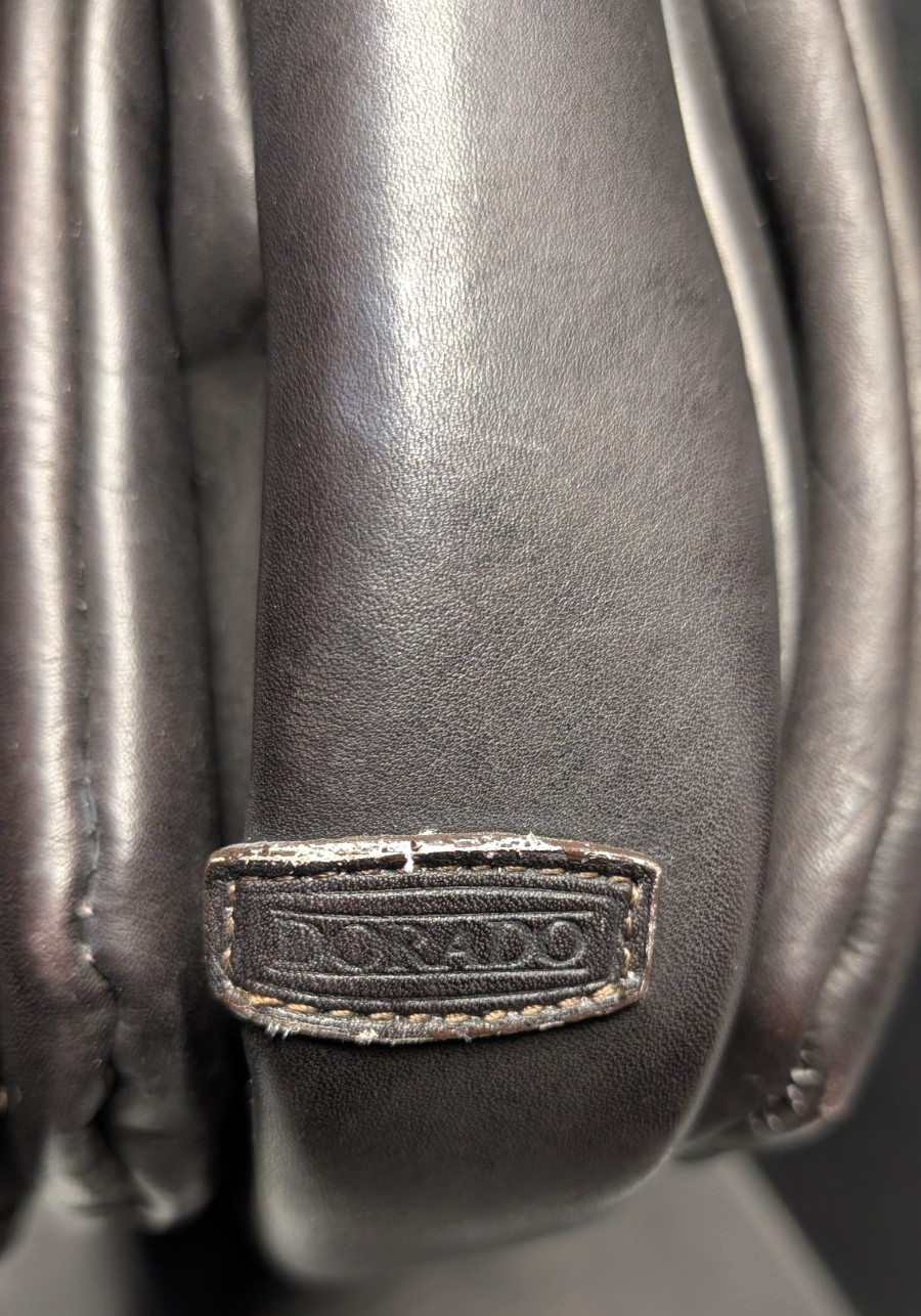 Vintage Dorado Dilana Brown Leather Messenger Bag 16″W x 13″H Made in Columbia
