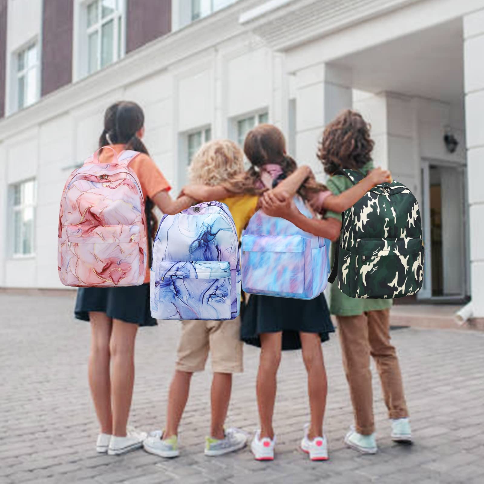 Backpack For Girls School Bag With Lunch Box Kids Bookbag For Teen Girls