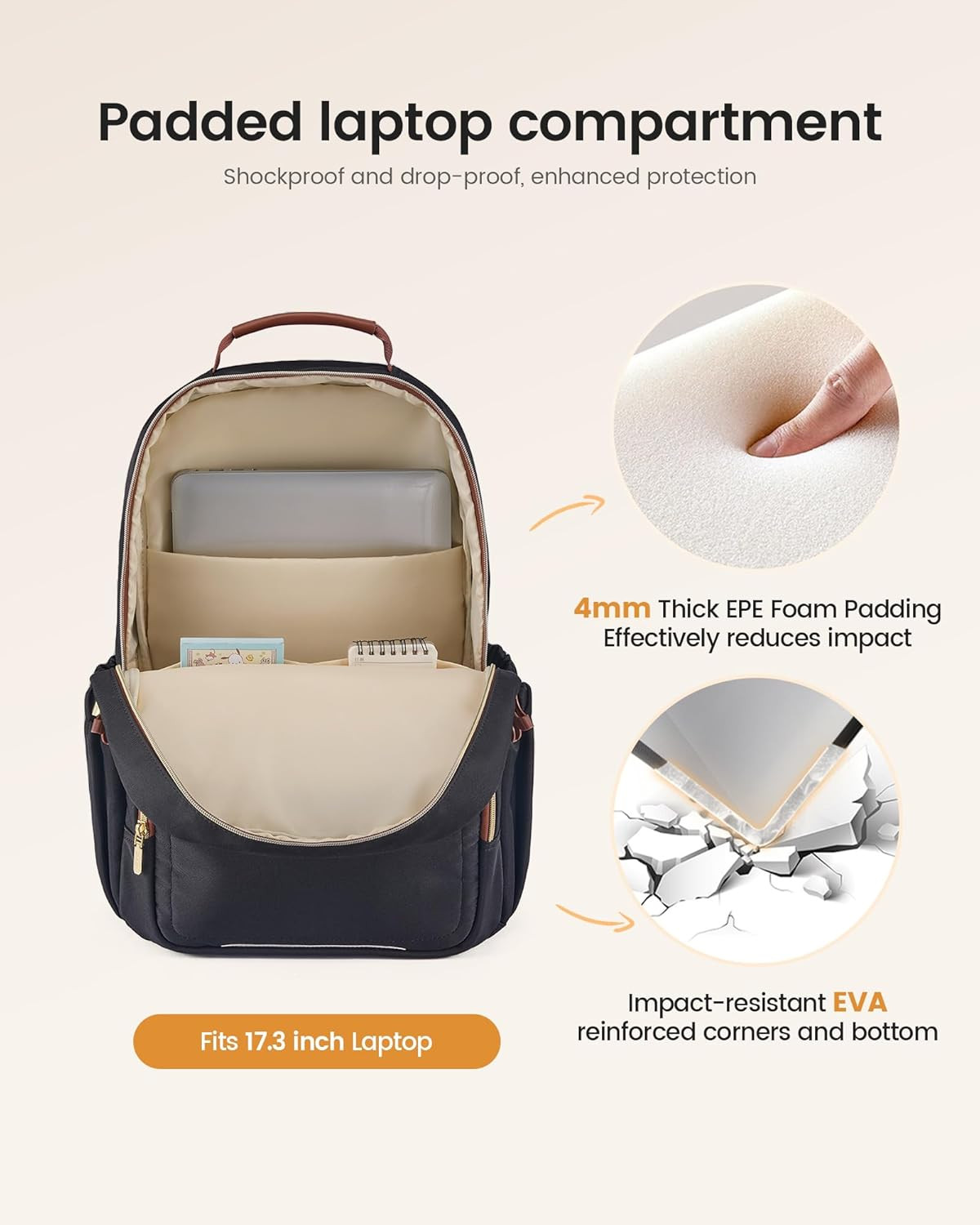 LOVEVOOK Laptop Backpack for Women, 15.6 Inch Travel Backpack with Giant Tumbler