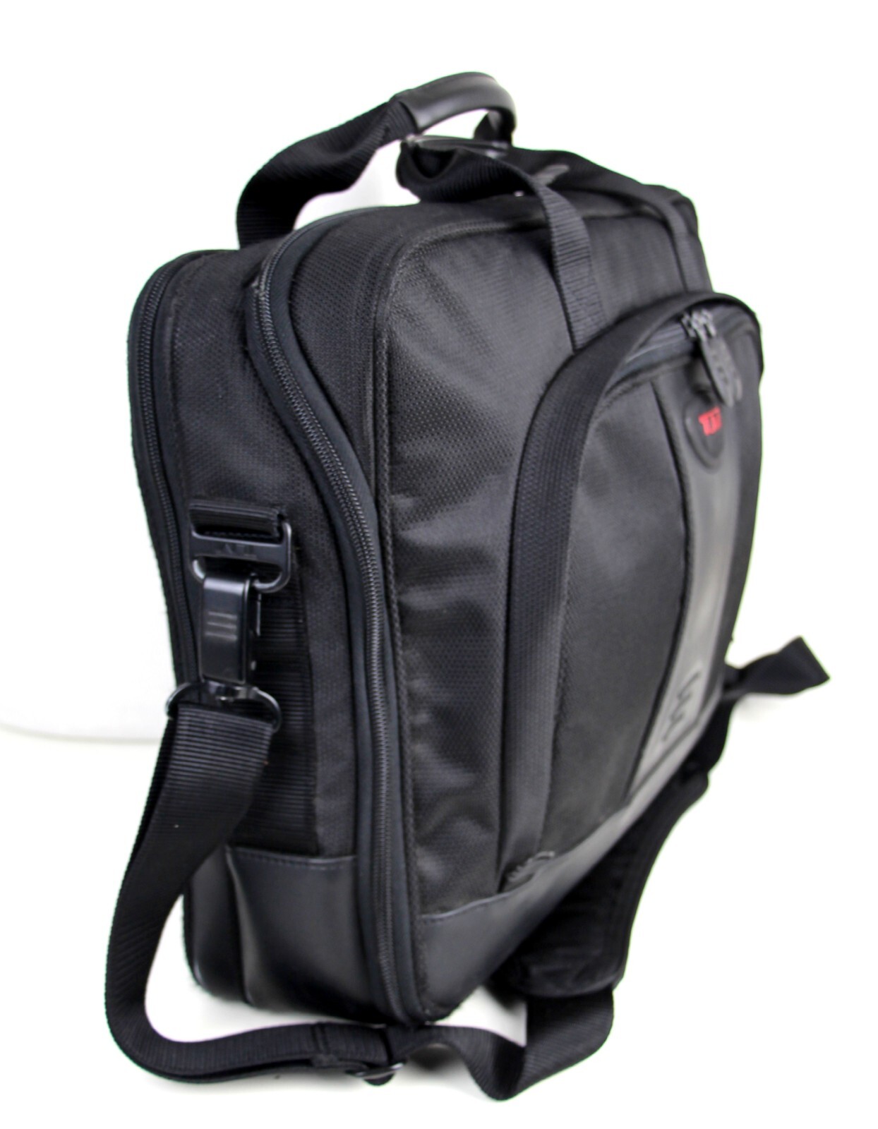 TUMI T2 Black Nylon Leather Laptop Briefcase Luggage Business Bag Carry On