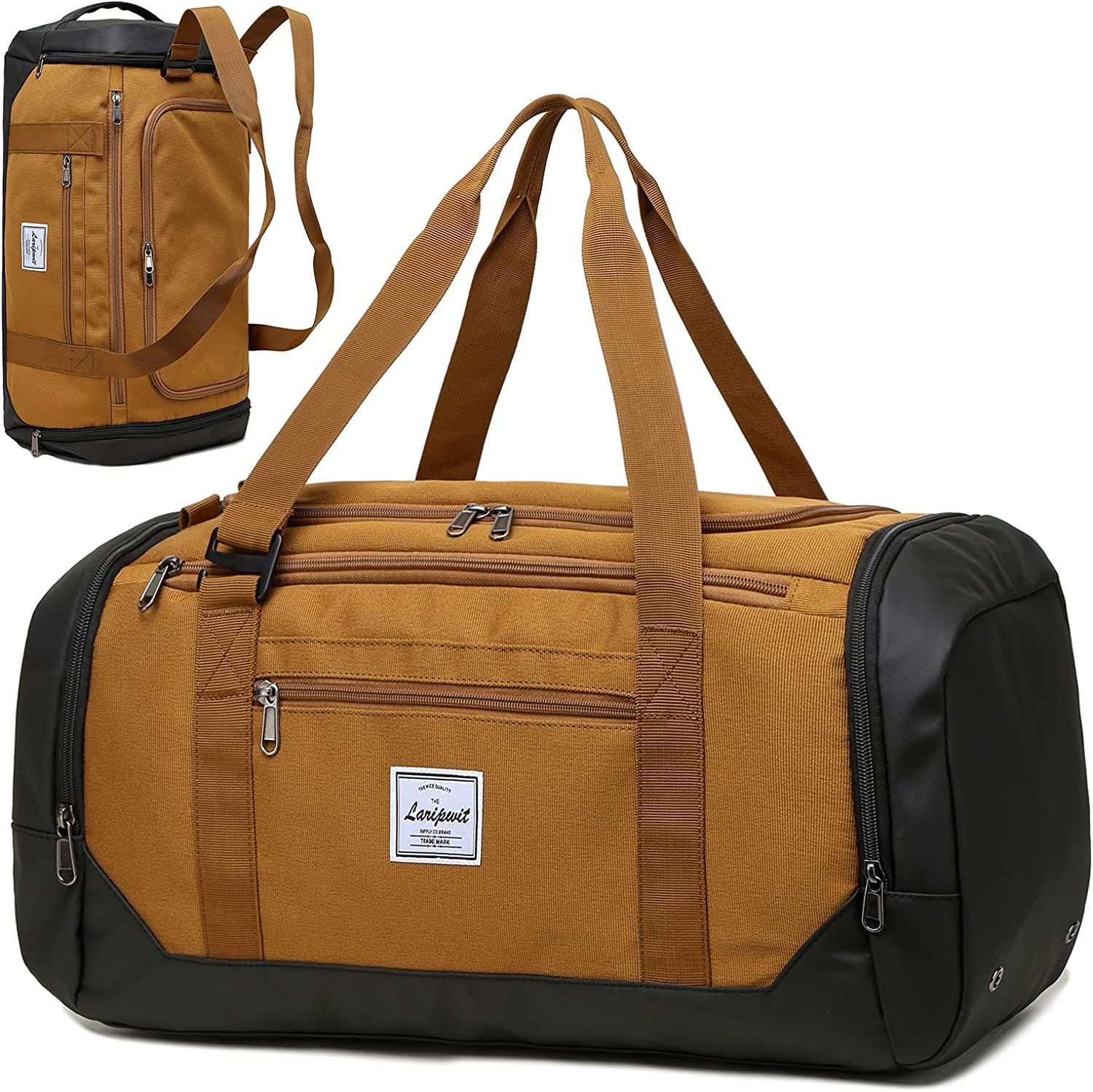 Travel Duffle Bag for Men 40L Medium Sports Gym Bag with Wet Pocket & Shoes Comp