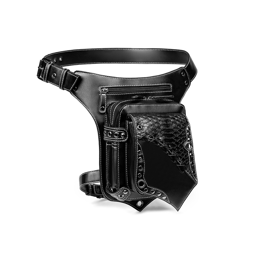 New PU Leather Gothic Steampunk Rock Punk Shoulder Crossbody Leg Waist Bags