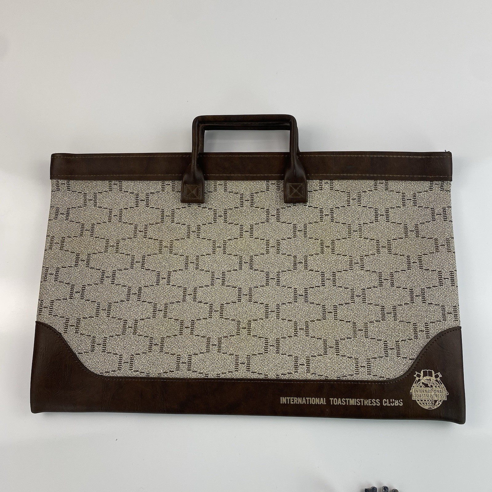 MCM Toastmasters Hazel Document Briefcase Portfolio Leather Bag Brown Vtg USA