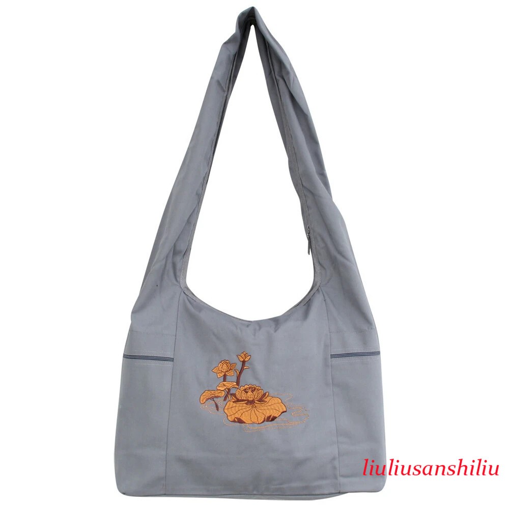 1pcs Buddhist Supplies Monk Pack Shoulder Bag Packages Cotton Canvas Buddha Bags