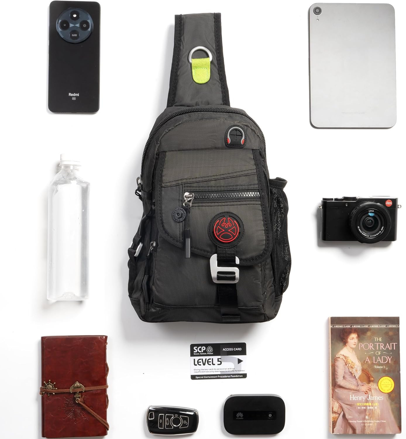 Sling Bag Chest Shoulder Backpack Crossbody Bags for Tablet Laptop Outdoor Hikin