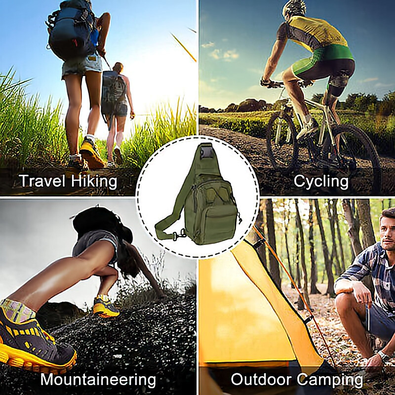 Outdoor Mens Backpack Tactical Sling Shoulder Bag Molle Travel Chest Pack Hiking