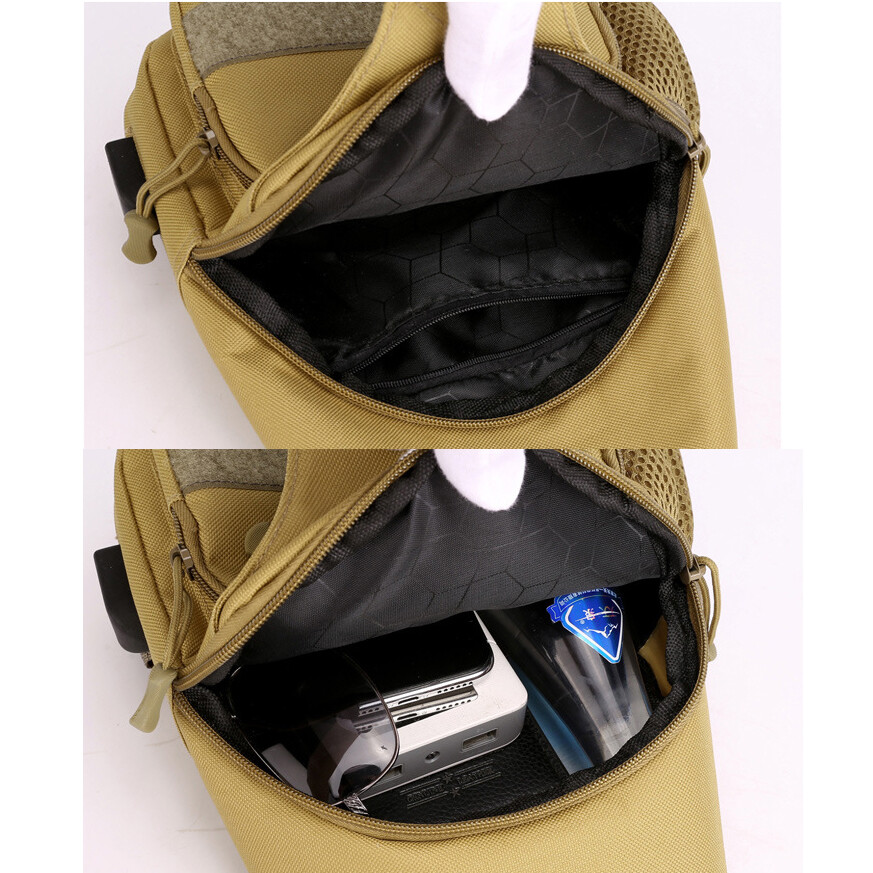 Mens Backpack Tactical Sling Shoulder Bag Molle Travel Chest Pack Outdoor Hiking