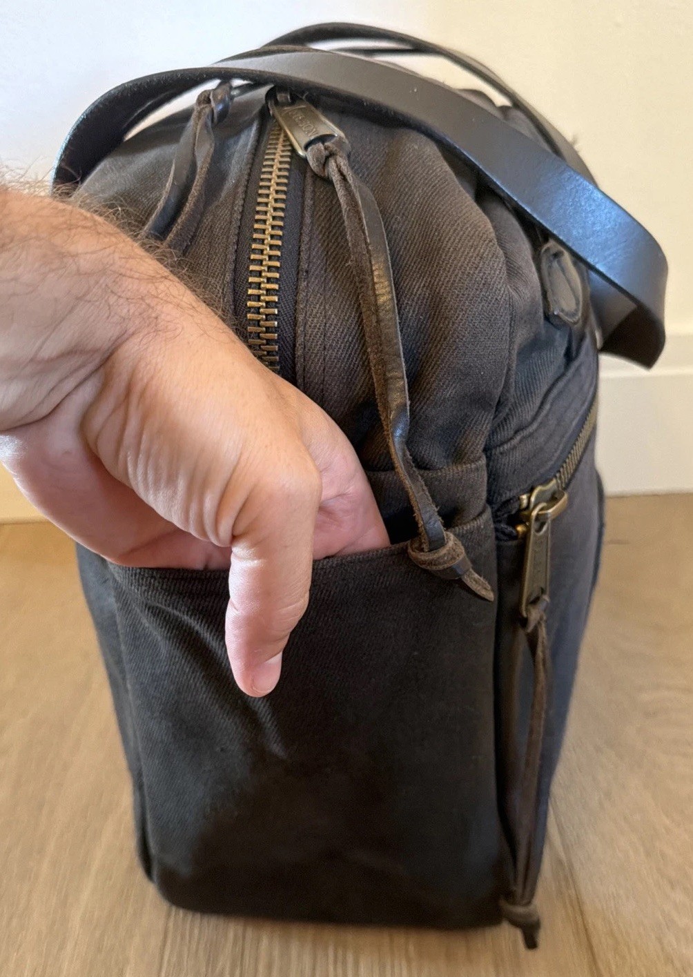 Vintage Filson 70048 Black Rugged Twill Tote Bag | Made in USA | Rare Sample