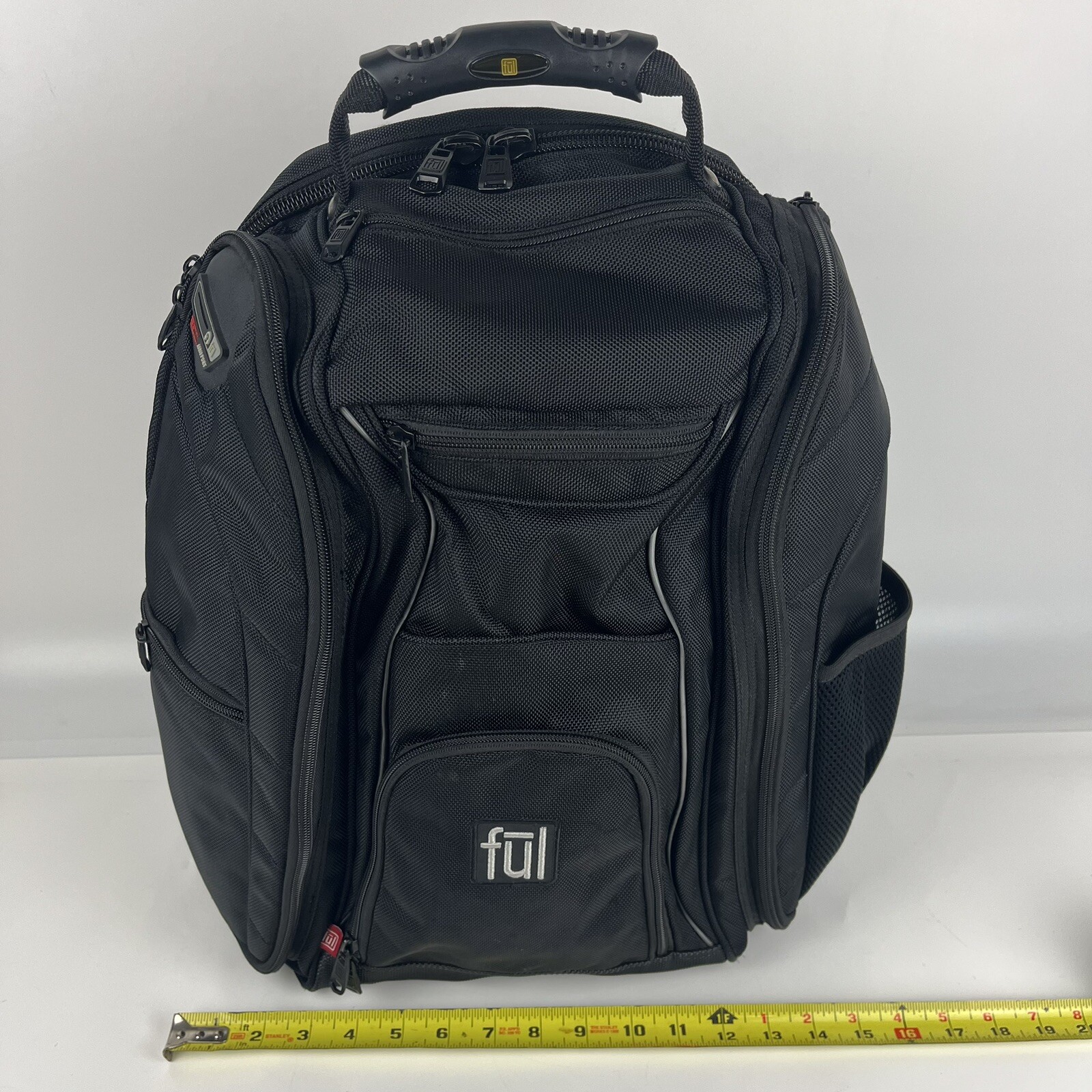 FUL Back Pack Lap Top Audio Pocket Shoulder Straps Padded Back Handle Black