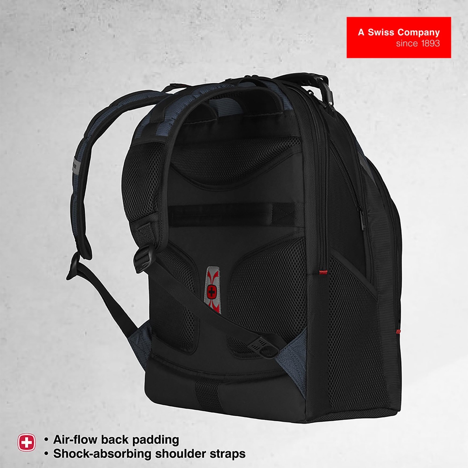 17″ Laptop Backpack for Men & Women, Stylish Black/Gray/Blue Bag, Durable & Spac