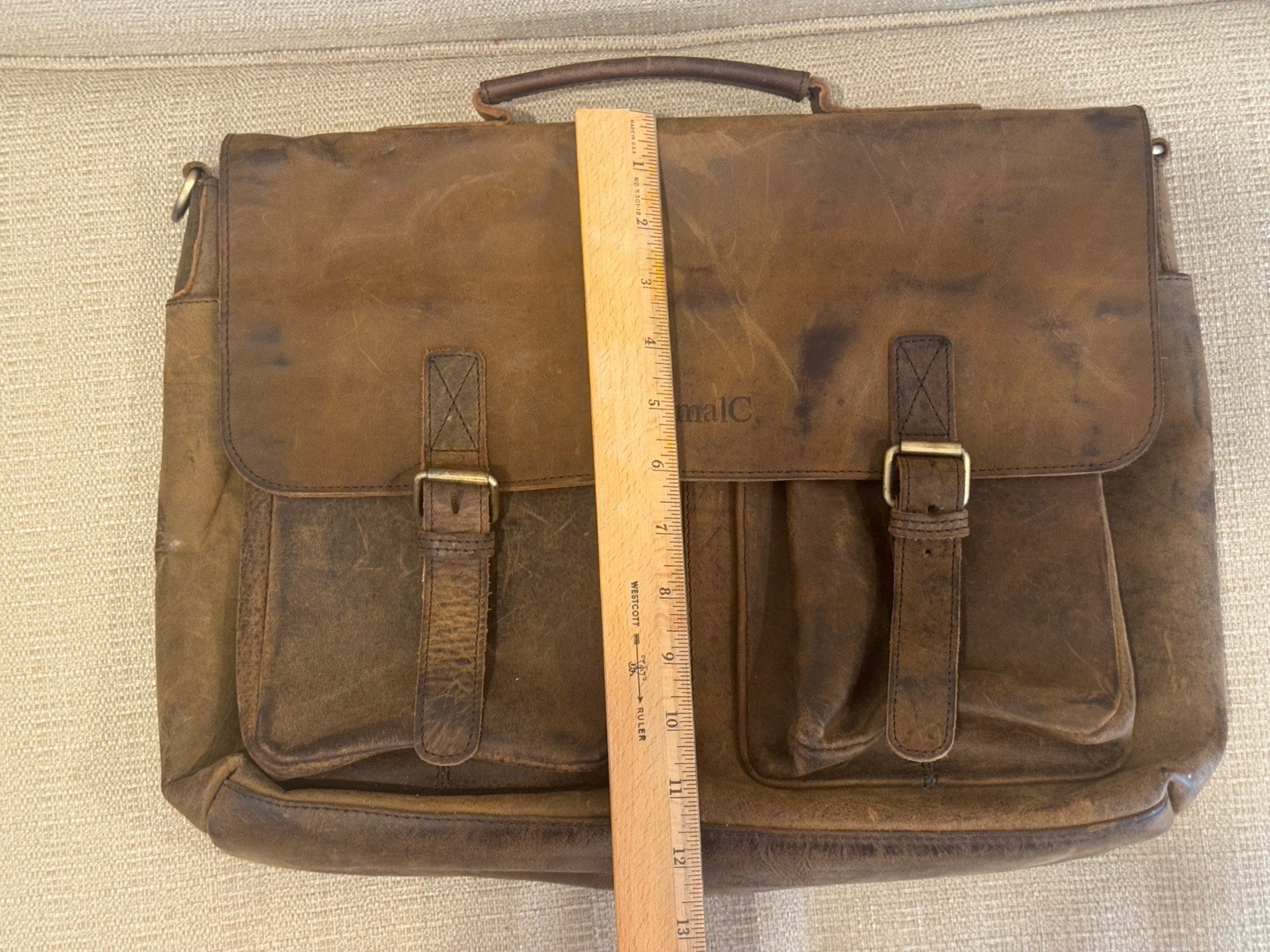 Komalc Passion Leather briefcase 16 X 12 Laptop Messenger Bags for Men and Women