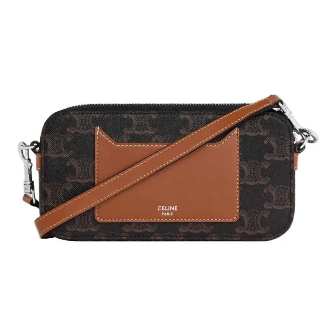 CELINE Triumphal Arch Logo Shoulder Bag Crossbody Bag Handbag Men’s 6.8x1x3.5 in