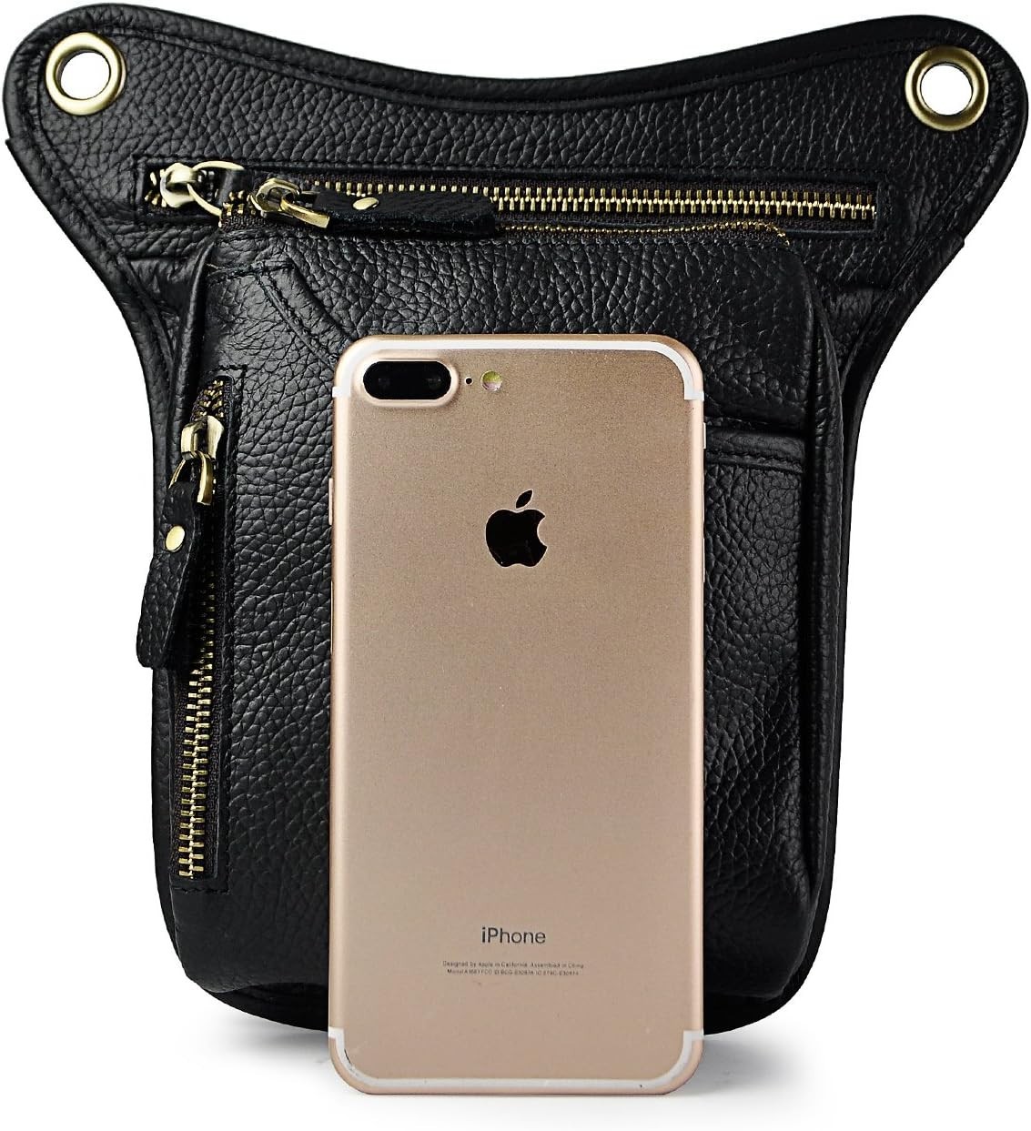 Genuine Leather hip bag Thigh Drop Leg Bag Waist fanny Pack for Men and Women…