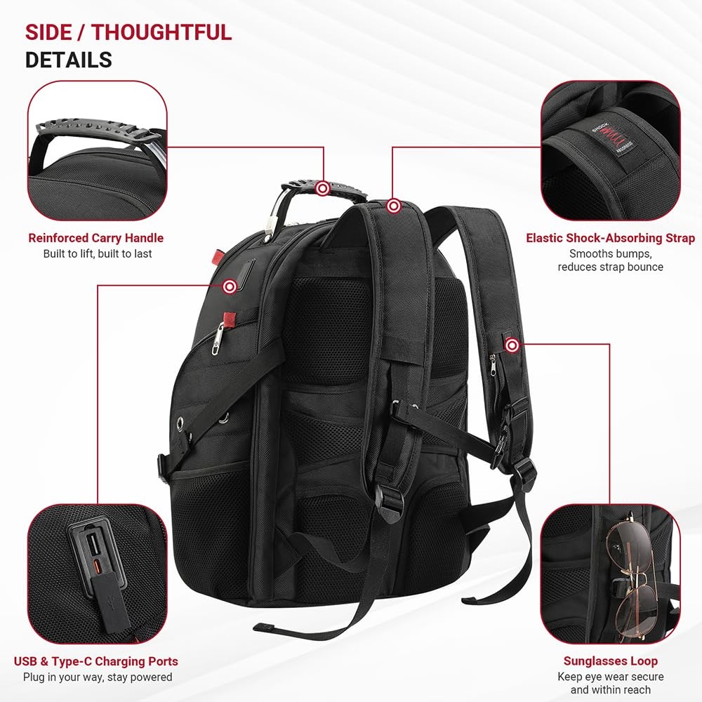 star cloud 17 Inch Travel Laptop Backpack,Business Tech Backpack with USB & T…