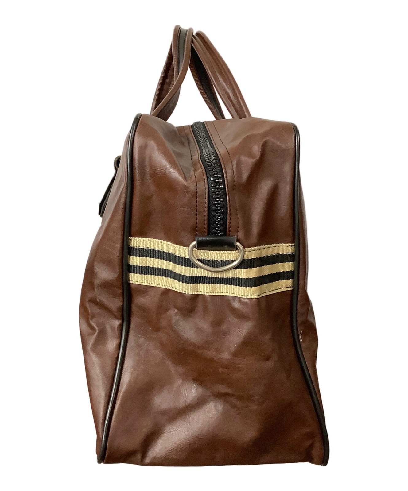 adidas Boston bag Brown Nylon Leather Men Handbag sports bag Vintage look