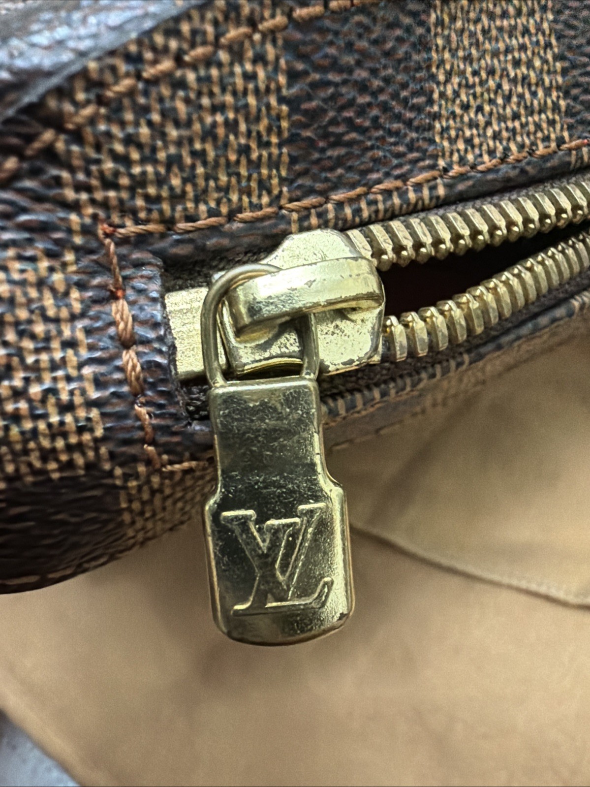 LOUIS VUITTON Damier Ebene Geronimos Shoulder Bag Authentic w Dustbag
