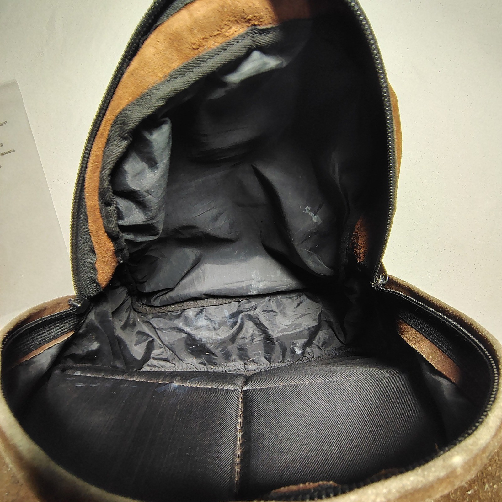 High Sierra Mens Small Backpack OS Brown Suede Leather Vintage Gorpcore Rugged