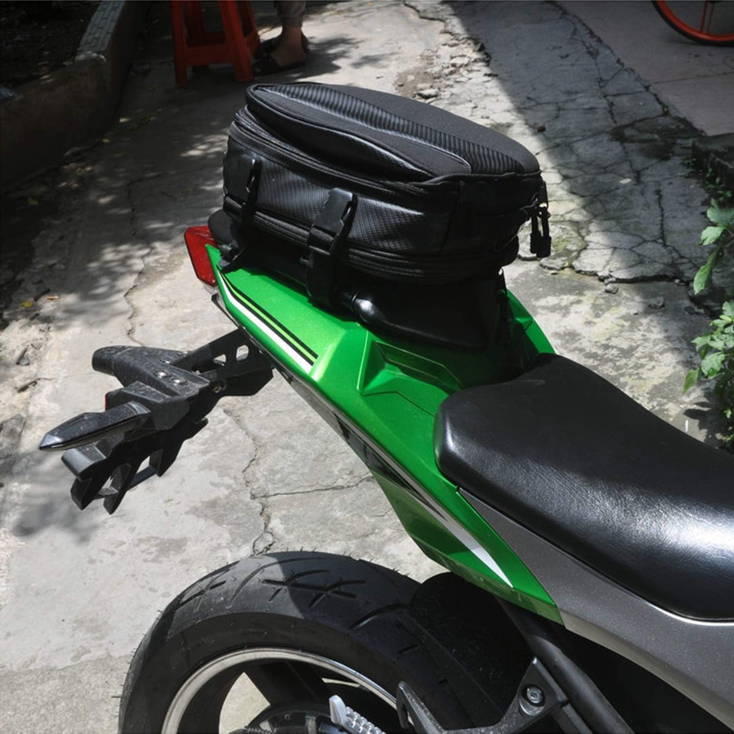 E-riding Motorcycle Tail Bag, Motorbike Saddlebags, Waterproof Rear Seat Bike Ba