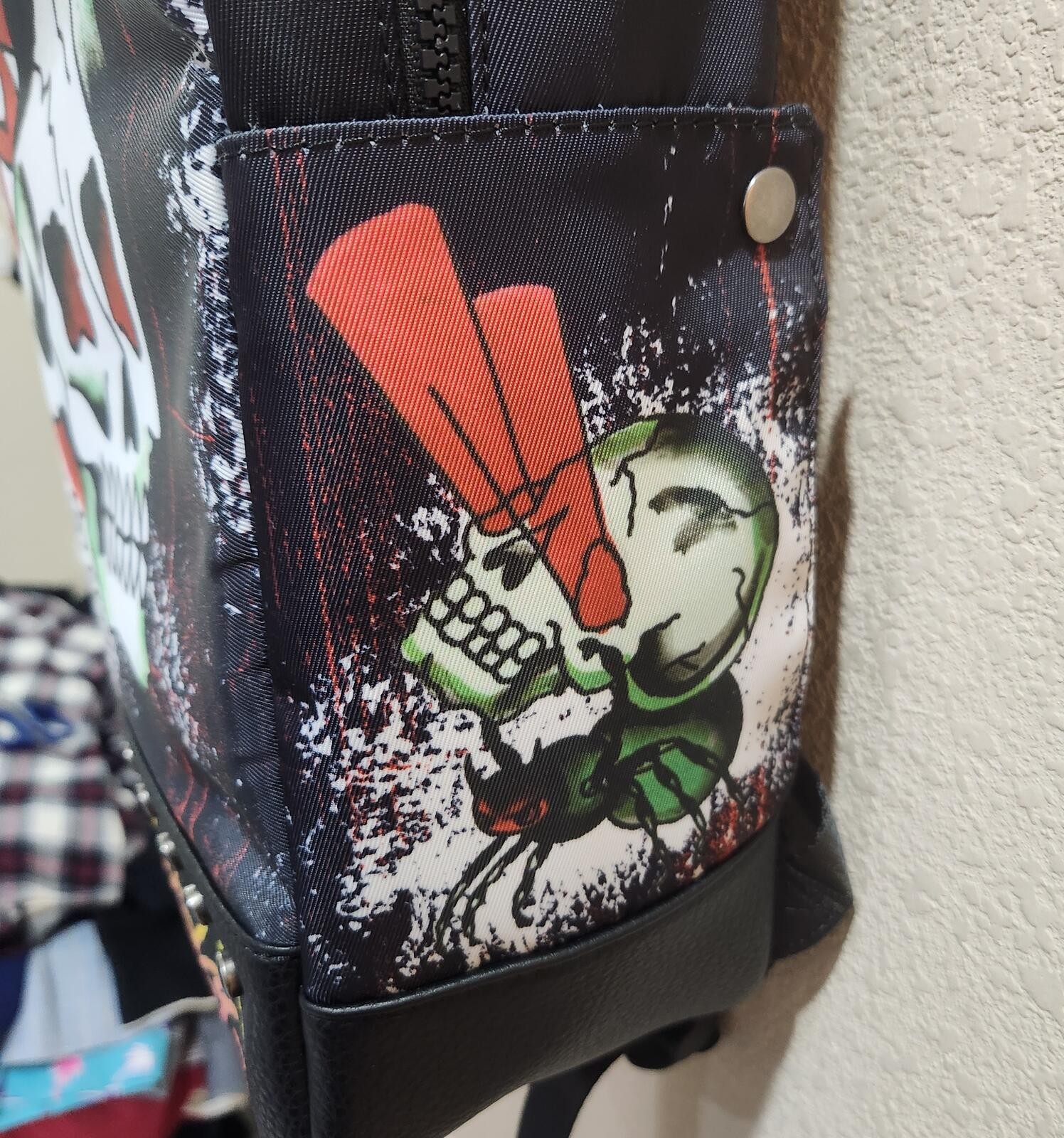 New Y2K retro Ed Hardy Large Backpack Tattoo Print Laptop Pocket Vegan Material