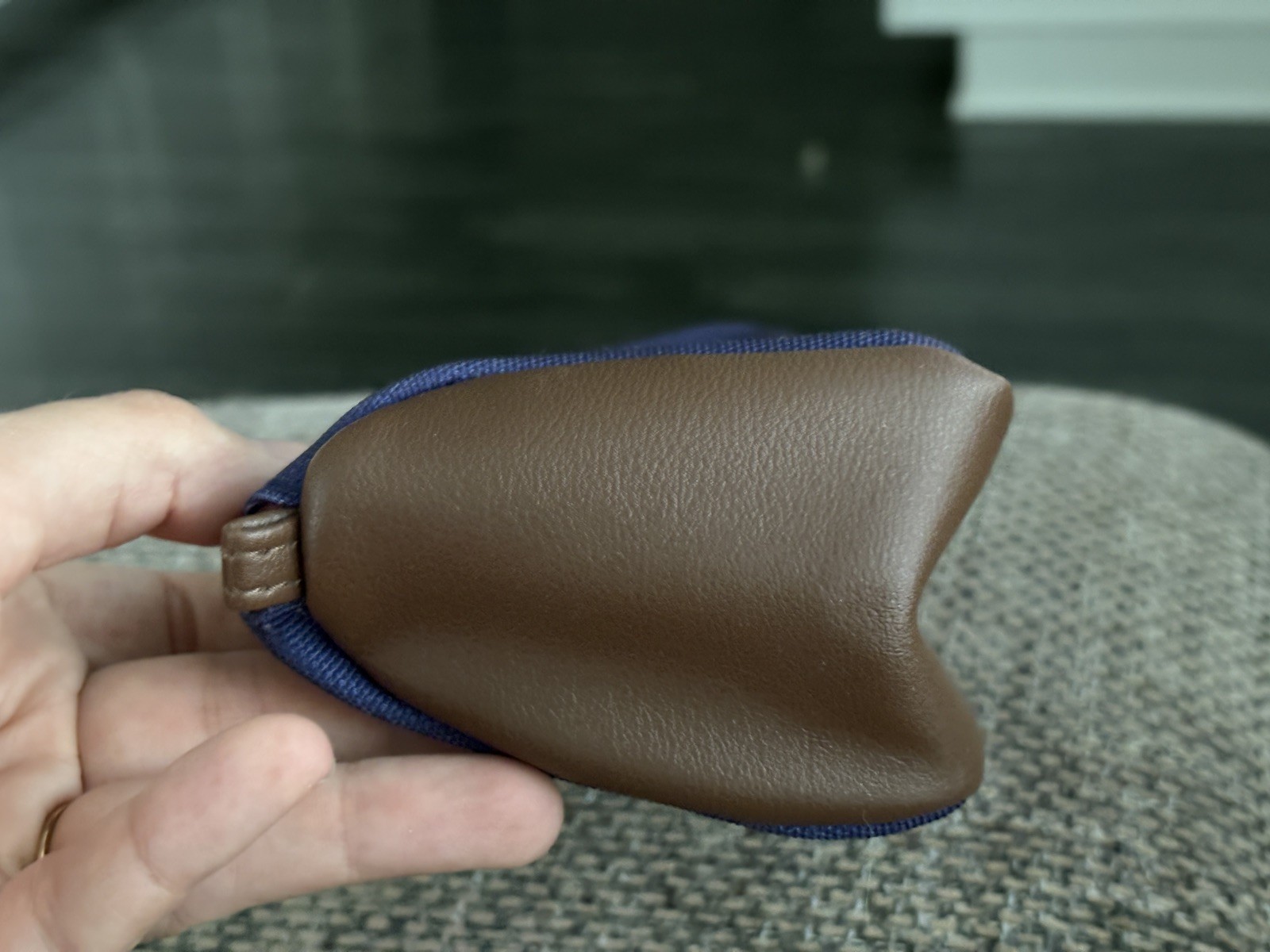 Brooks Brothers United Men Accessory Toiletry Bag Travel Pouch Blue Brown Lined