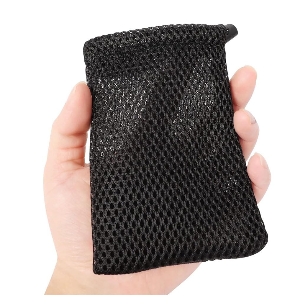 Nylon Mesh Drawstring Bag, 5.9 x 4 Inch Small Storage Pouch String Bags for M…