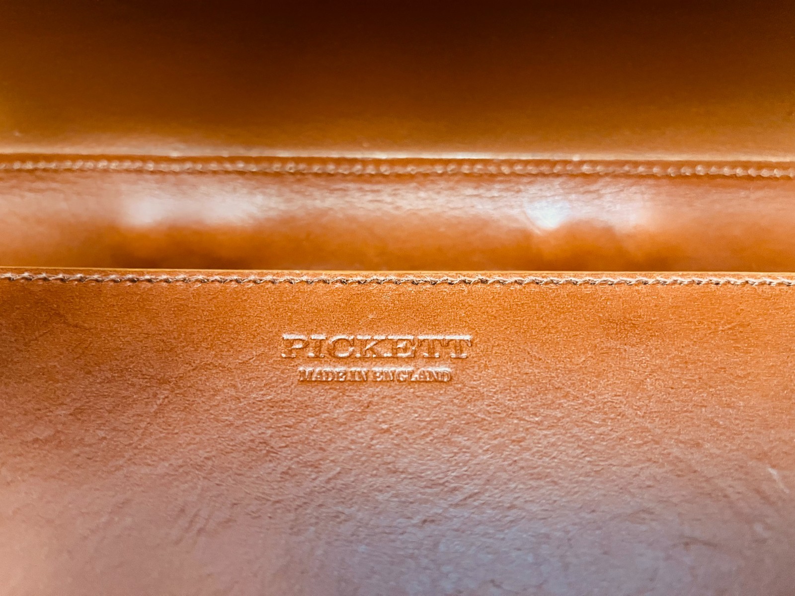 PICKETT of LONDON Thick Bridle Leather Briefcase / Messenger Bag – England