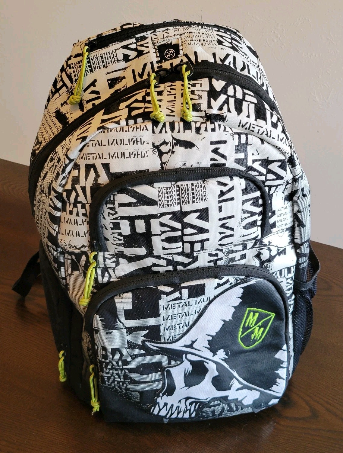 Rare Y2K Metal Mulisha Black Backpack Skate Skull Laptop School BMX